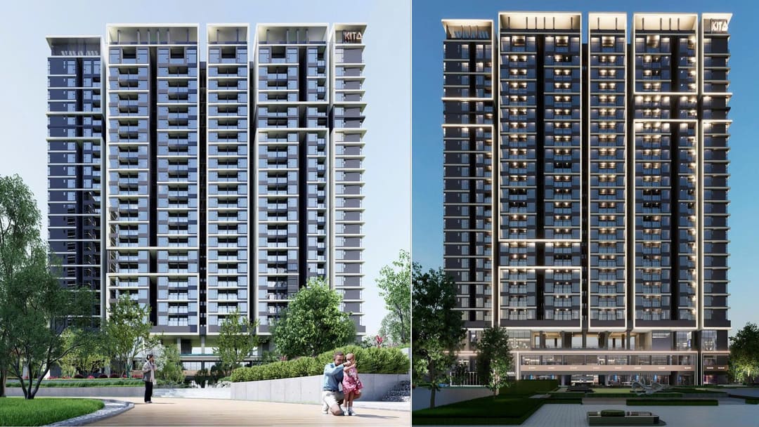 Mặt đứng kiến trúc hiện đại dự án Ansana By Kita