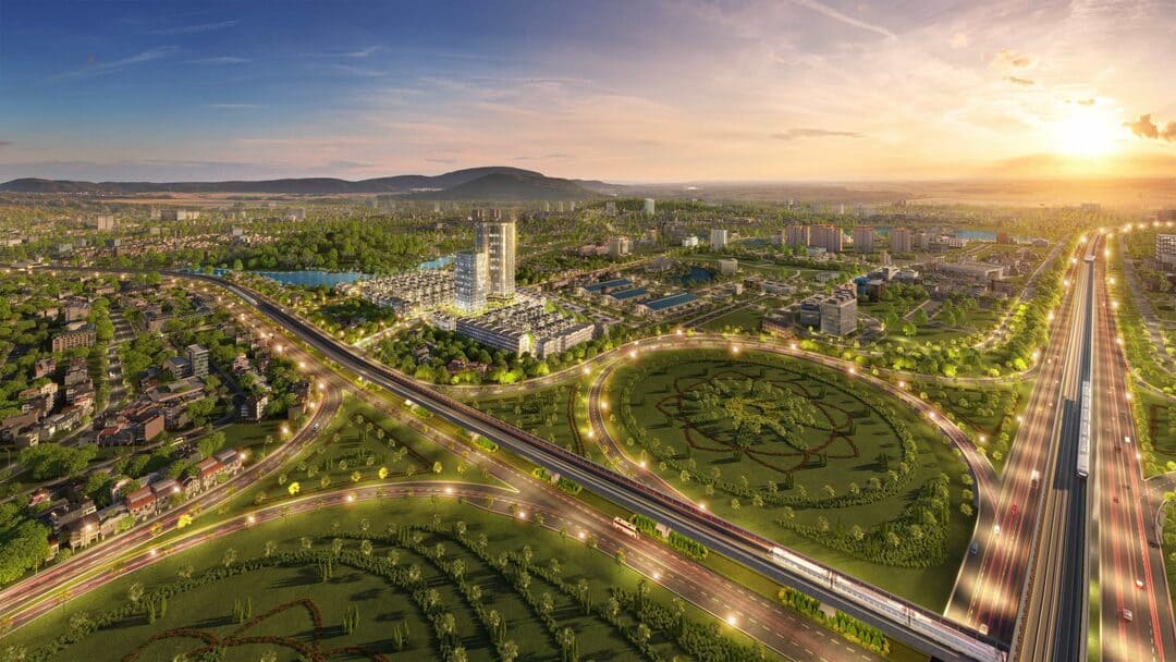 Phối cảnh dự án đô thị Hoa Lac Metro City của Kita Group