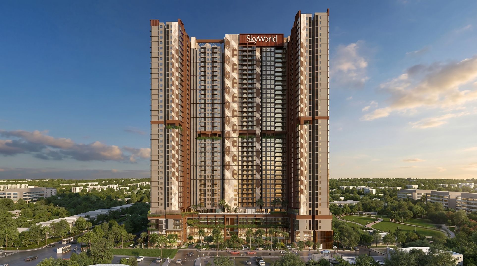 Phối cảnh tháp căn hộ hiện đại chuẩn quốc tế tại Dự án Sky Solis